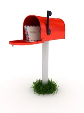 Mailbox over white background Stock Illustration