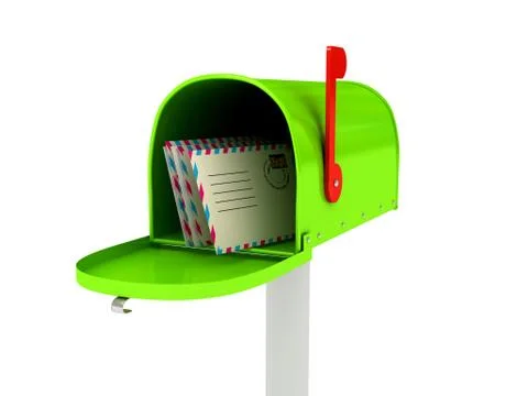 Mailbox over white background Stock Illustration