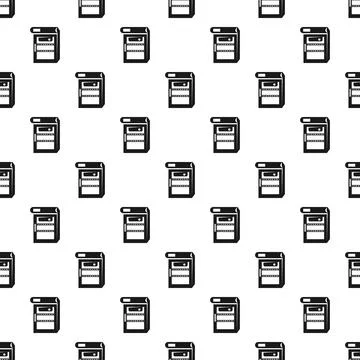 Mailbox postbox delivery service mail seamless pattern Illustrazione stock