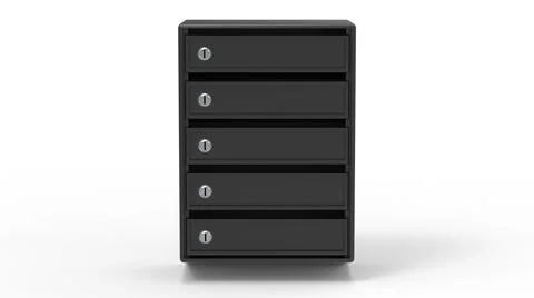 Mailbox render on a white background. 3D rendering Stock Illustration