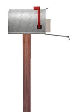Mailbox side view Ilustração Stock