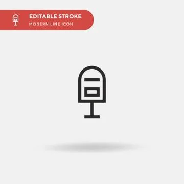Mailbox Simple vector icon. Illustration symbol design template for web mobil Stock Illustration