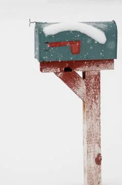 Mailbox-snow Stock-Fotos