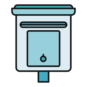 Mailbox vector delivering postal service communication icon 스톡 일러스트