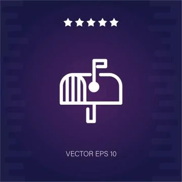 Mailbox vector icon Stock Illustration