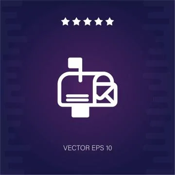 Mailbox vector icon Stock Illustration