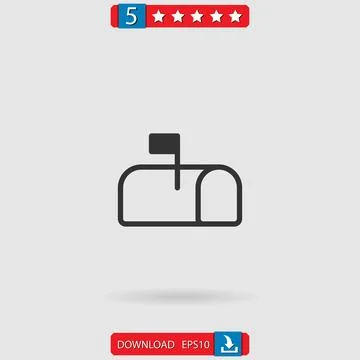 Mailbox vector icon Illustrazione stock