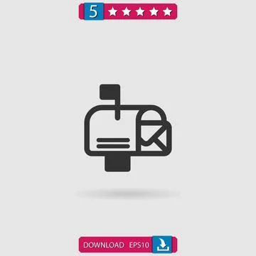 Mailbox vector icon Stock Illustration