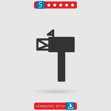 Mailbox vector icon Illustrazione stock