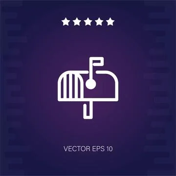 Mailbox vector icon Illustrazione stock