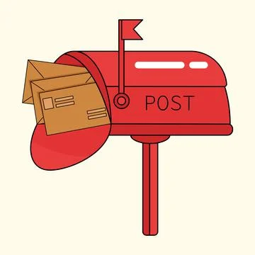 Mailbox, vector illustration Stock Illustration