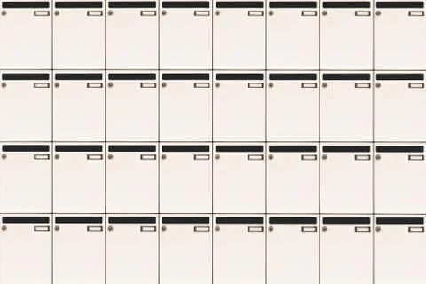 Mailbox wall Stock Photos