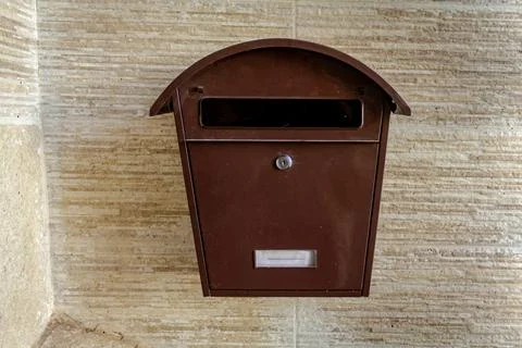Mailbox in the wall 库存照片