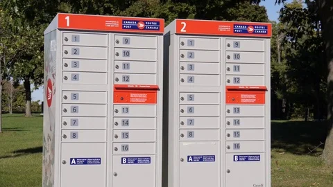 Mailboxes - Canada Post Stock Footage 74070360