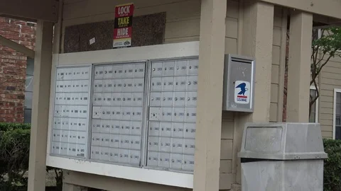 Mailboxes at condos apartments 스톡 동영상 75553649