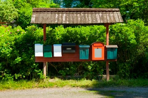 Mailboxes in the countryside Stock Photos