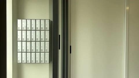 Mailboxes outside the condo Video stock 221587753