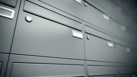 Mailboxes post office letters communication and messages delivery postal code Video stock 21571227