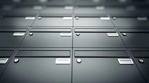 Mailboxes post office letters communication and messages delivery postal code Stock Footage 21571416