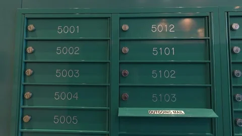 Mailboxes situated within a residential area serve essential purposes for Vídeo Stock 295076591