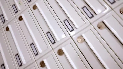 Mailboxes Without Names in New Apartment Video stock 254432163