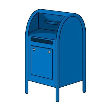 Mailbox.Mail and postman single icon in cartoon style vector symbol stock Stock Illustration