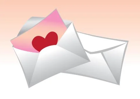Mailer with love Ilustração Stock