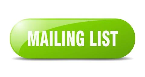 Mailing list button. mailing list sign. key. push button. Stock Illustration