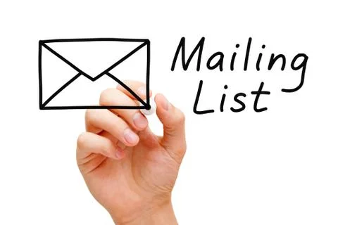 Mailing list concept Stockfoto's