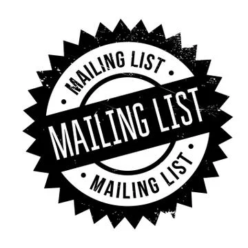 Mailing list stamp Stock Illustration
