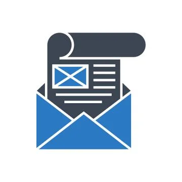 Mailing Vector Glyph Icon Stock Illustration