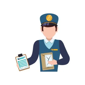 Mailman delivery service Stock Illustration