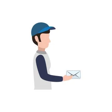 Mailman delivery service Stock Illustration