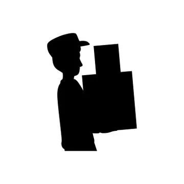 Mailman delivery service Stock Illustration