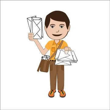 Mailman Stock Illustration