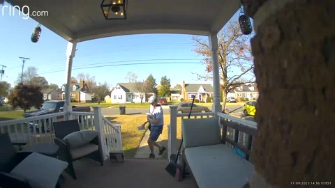 Mailman Lets One Rip During Delivery, United States - 09 Nov 2023 Stock Footage 255670377