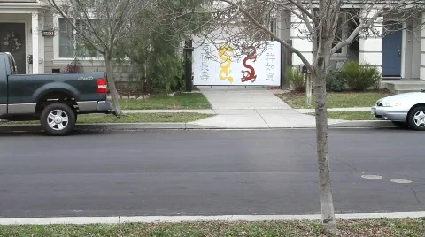 Mailman Postal Carrier Stock Footage 596114