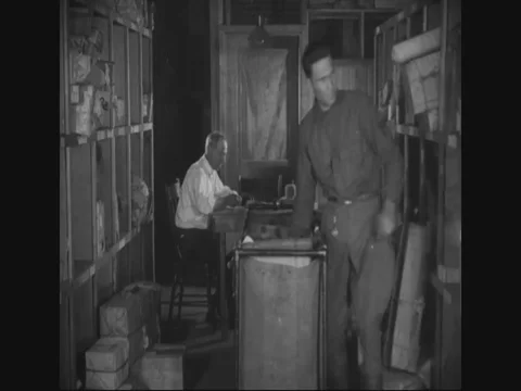 Mails and parcels are sorted and transported through truck - 1917-1918 Stock Footage 83702650