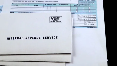 Mails from the Internal Revenue Service Stock Footage 112047045