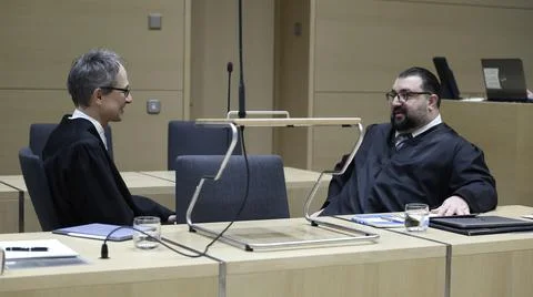 Main appeal hearing in the Lina E. case in Karlsruhe, Germany - 06 Feb 2025 Foto stock
