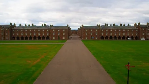 Main Avenue and official accommodations in Fort George Stock Footage 79569617