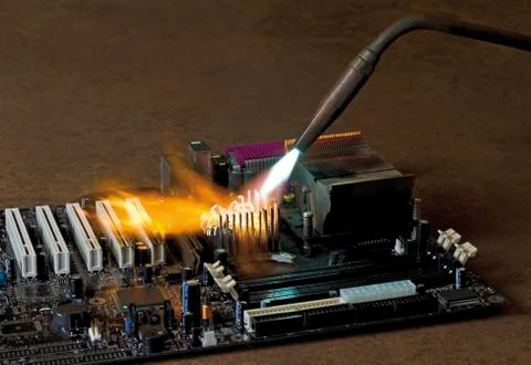 Main board destruction Stock Photos