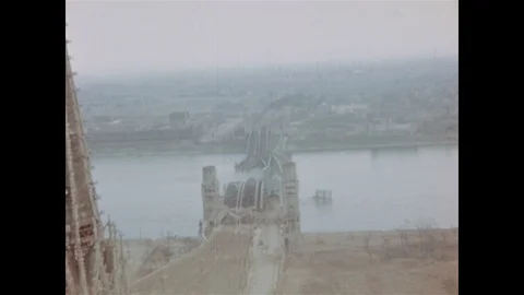 Main bridge in Cologne devastated Stock Footage 103377722