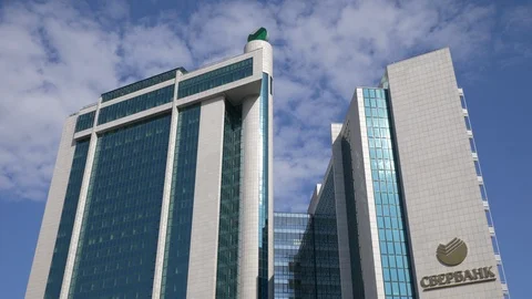 Main building of Sberbank Stock Footage 121382894