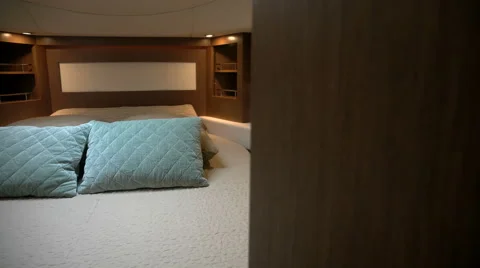 Main cabin on a sailing boat Stock Footage 67499276