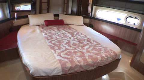 Main cabin on yacht Stock Footage 37746410