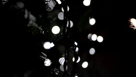 The Main City Christmas Tree Sparkles With Colorful Lights. Blurred Christmas Stockbeeldmateriaal 72012190