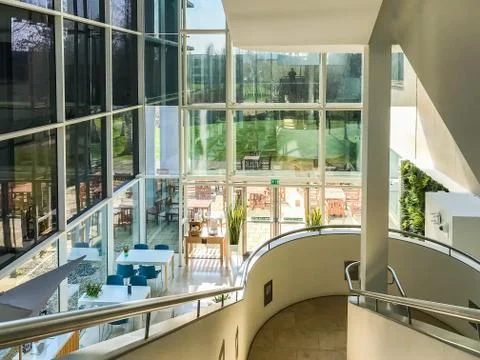 Main concourse in a modern office building Stock Photos