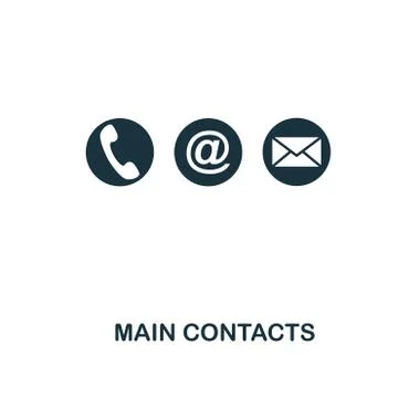 Main Contacts creative icon. Simple element illustration. Main Contacts concept Illustrazione stock