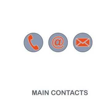 Main Contacts icon. Premium two colors style design from contact us icons Stock Illustration